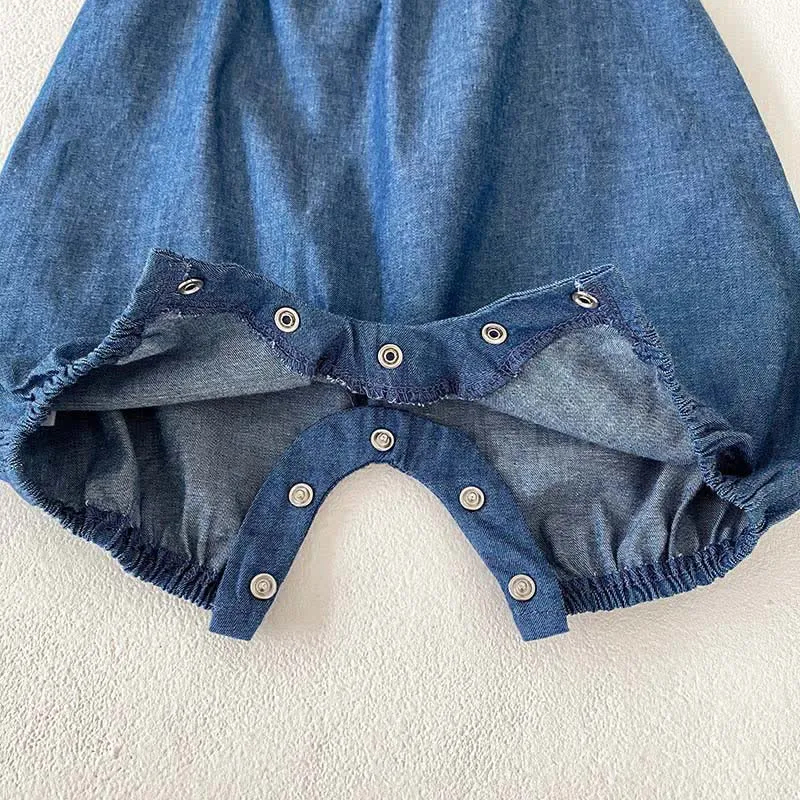 Baby Solid Color Stringy Selvedge Overalls