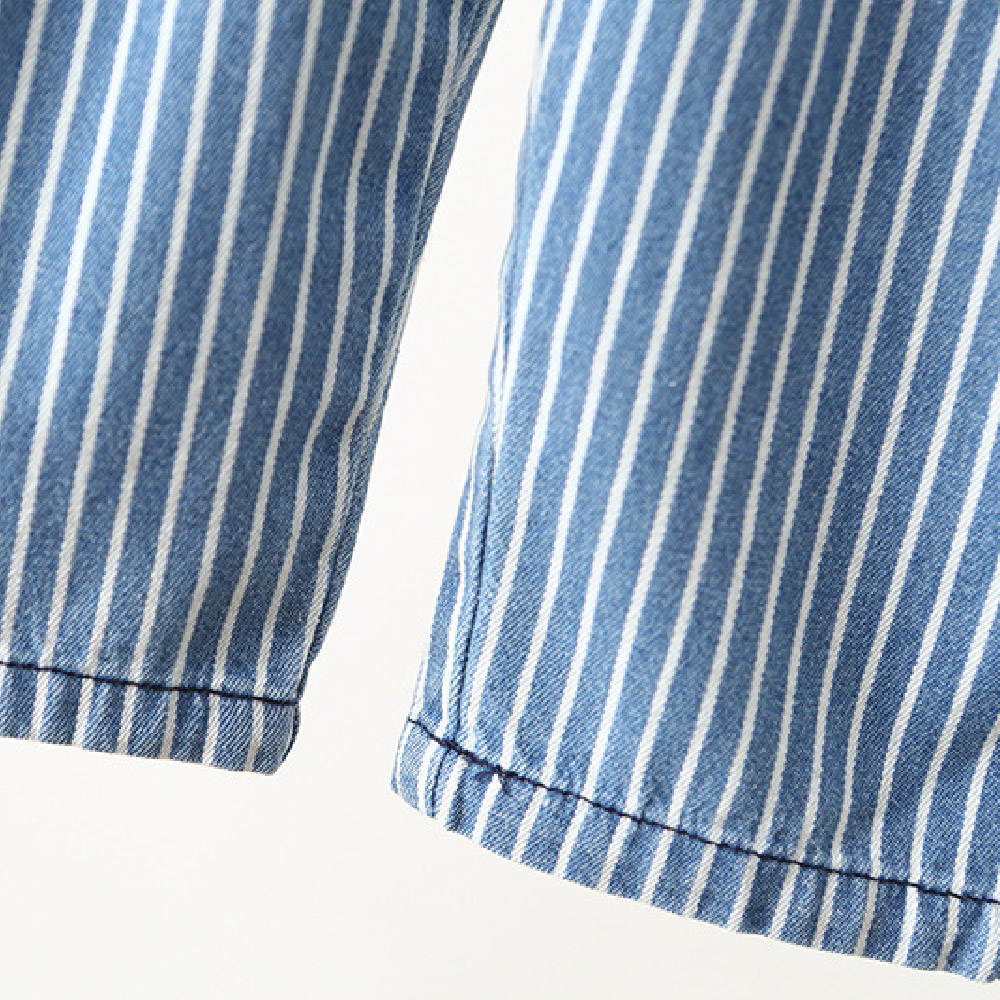 Baby Stripe Denim Overalls