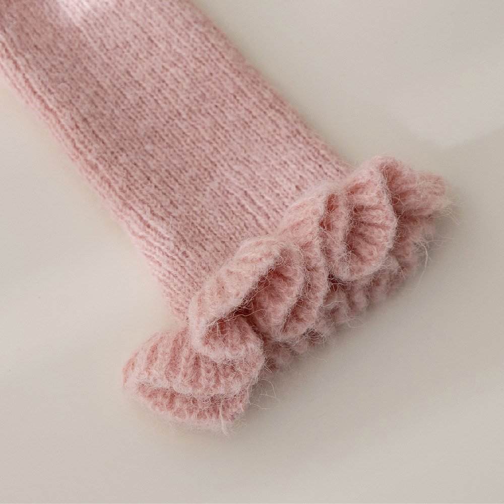 Kids Flowers Ruffled Sleeves Sweater
