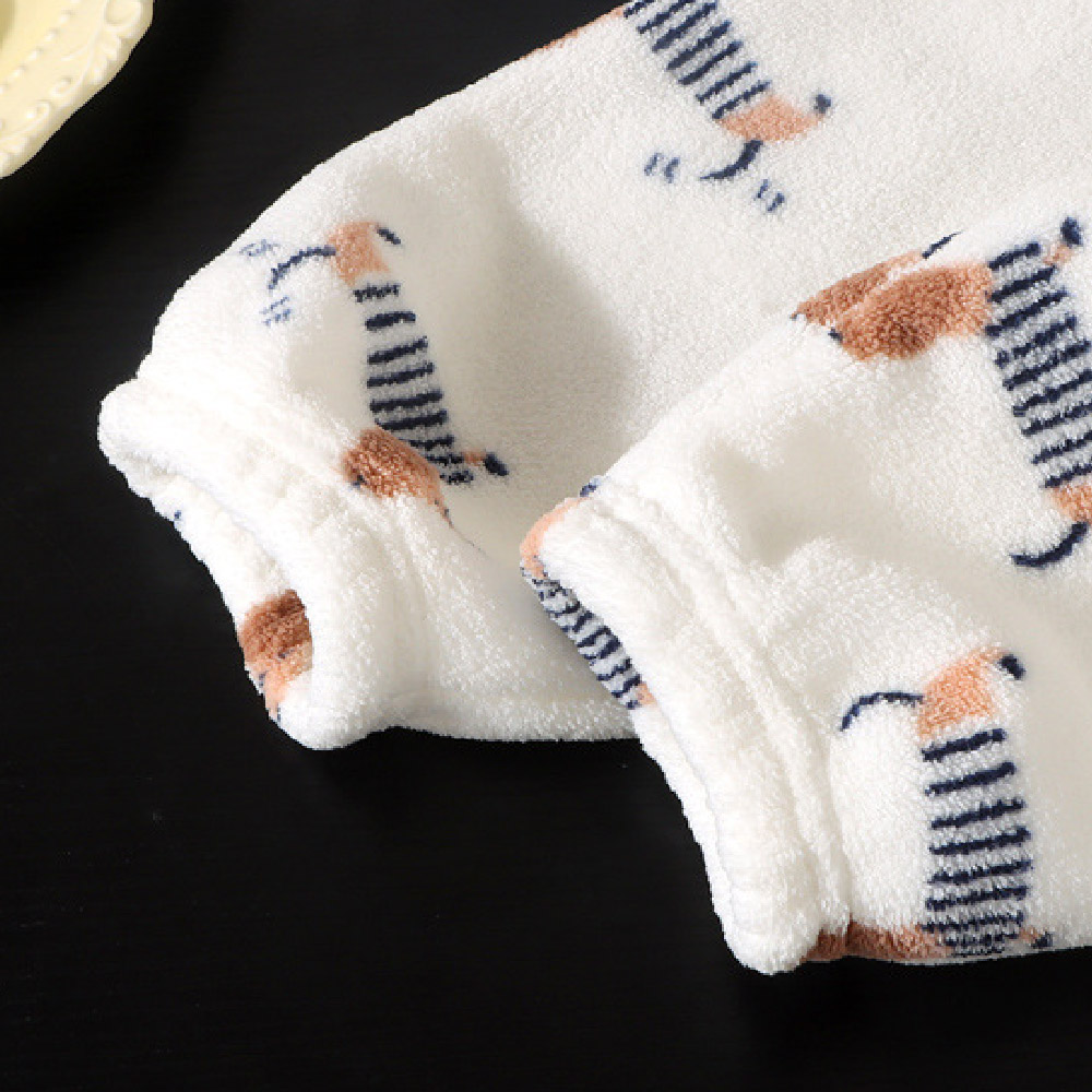 Kids Fleece Animal Print Loungewear 2-piece Set