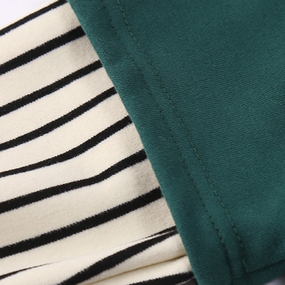 Kids Christmas Stripe Faux Two-Piece T-shirt