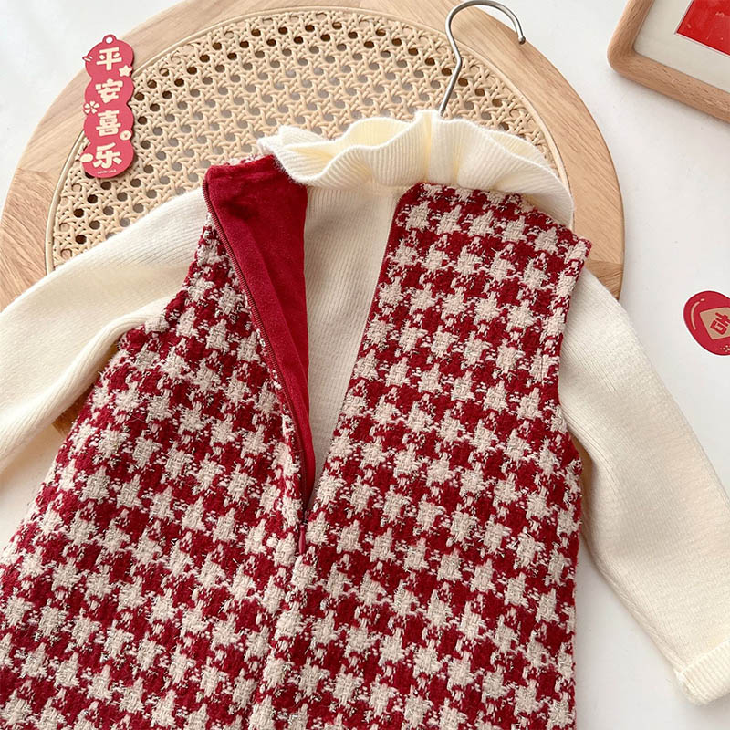 Baby Flying Sleeve Bow Mesh Dress