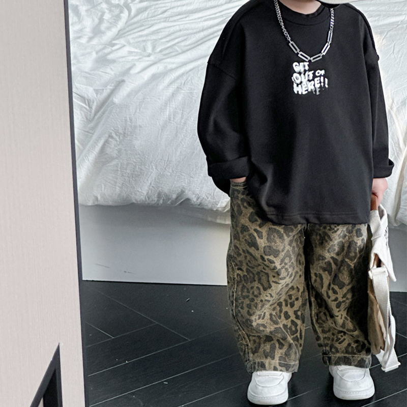 Toddler Boy Leopard Print Jeans Pants