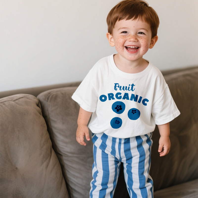 FRUIT ORGANIC Baby Toddler Blueberry T-Shirt