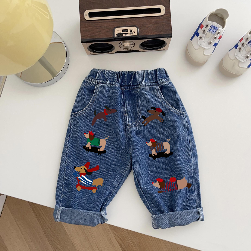 Baby Toddler Dog Denim Casual Pants