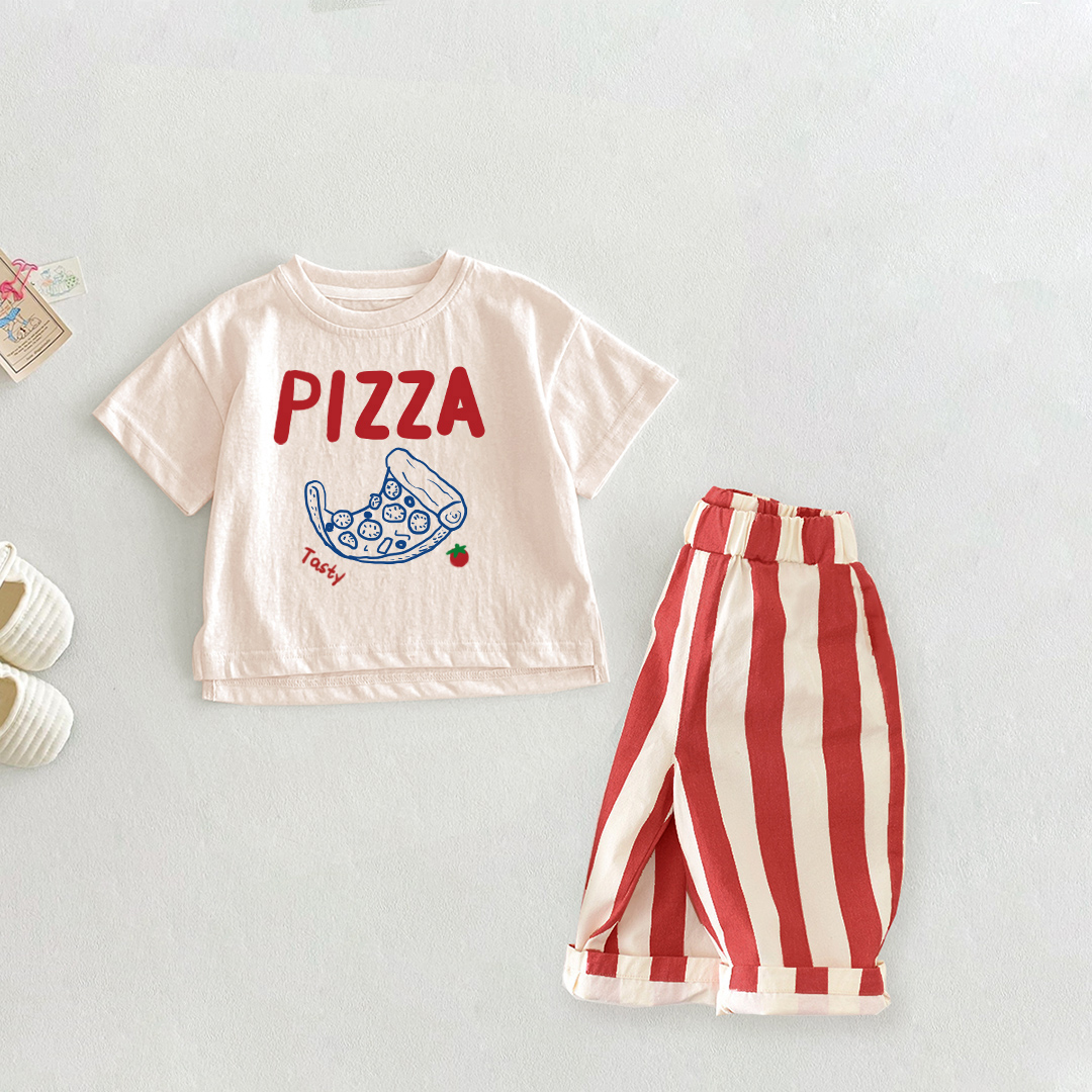 PIZZA TASTY Baby 2-Piece Casual Pants Set
