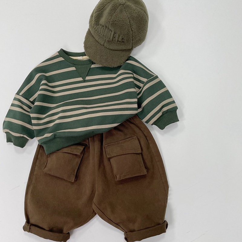 Toddler Casual Striped Loose Comfort Sweatshirt