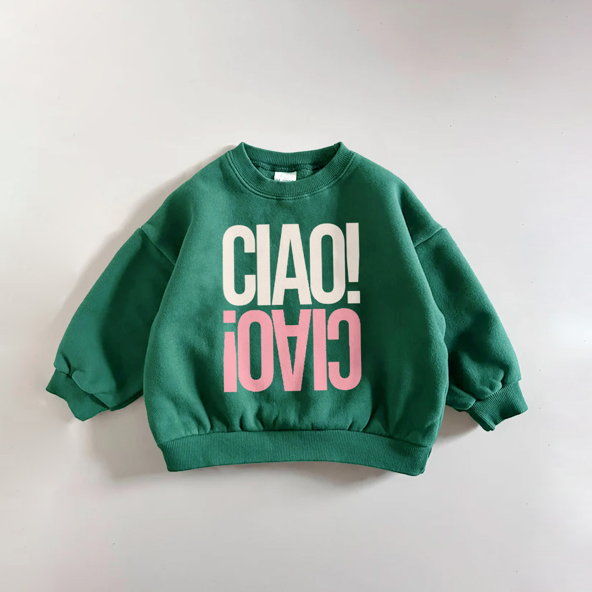 CIAO Baby Toddler Slogan Green Sweatshirt