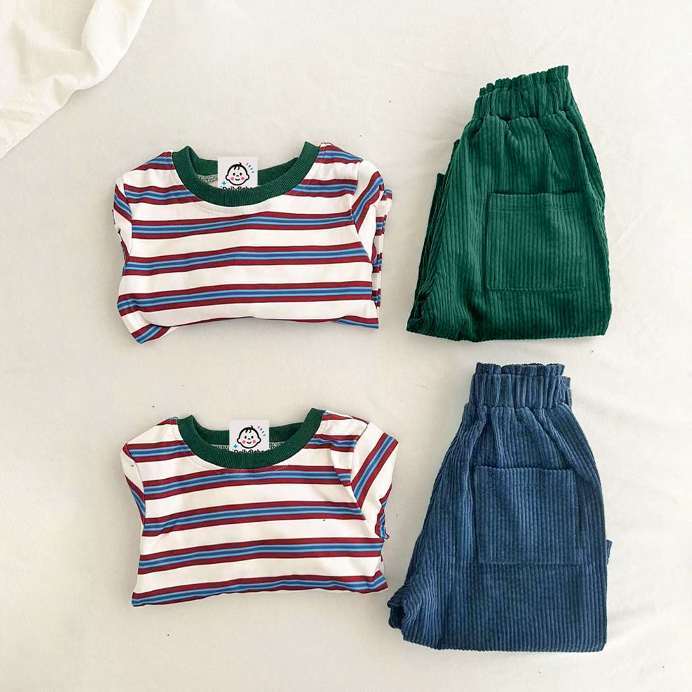 Baby & Kids Striped T-shirt and Casual Pants Set