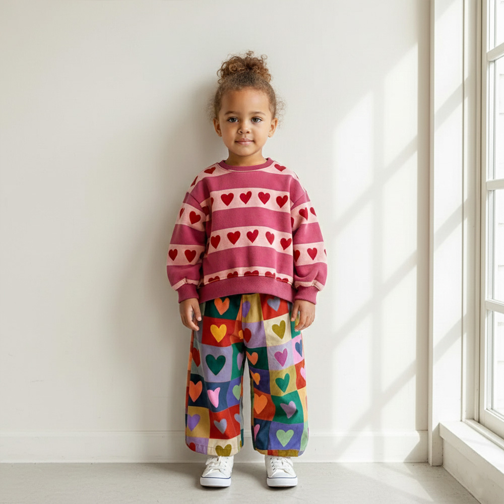 Baby & Kids Heart Stripe Sweatshirt