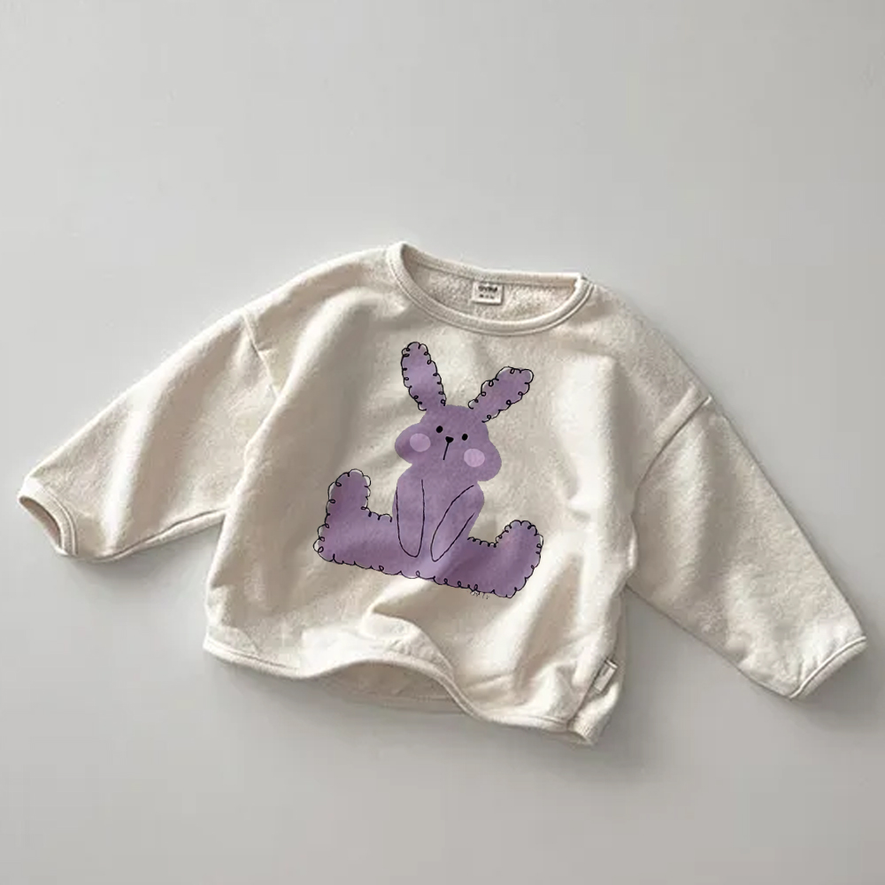 Baby Toddler Rabbit Solid Color Loose T-Shirt