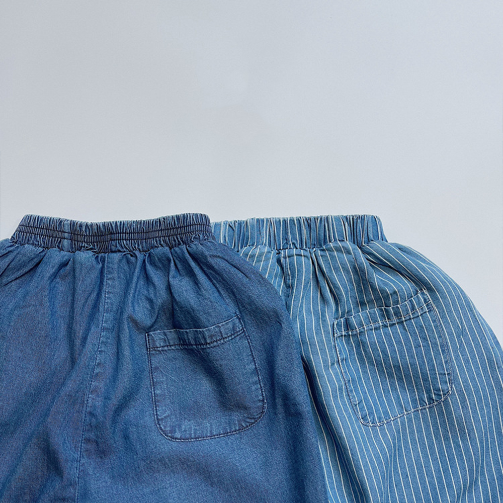 Toddler Kids Stripe Denim Pants