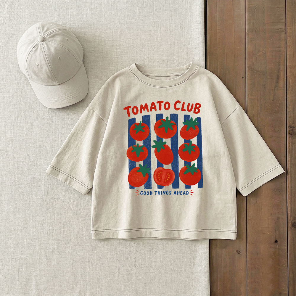 TOMATO CLUB Baby & Kids Tomato Stripe Print T-Shirt (6M-12Y)