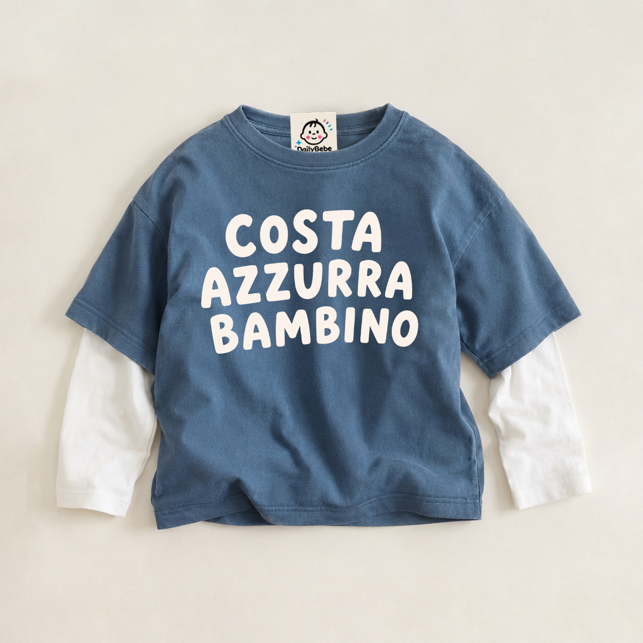 COSTA AZZURRA BAMBINO Baby & Kids Dinosaur Pumpkin Faux Two-Piece Tee (6M-12Y)