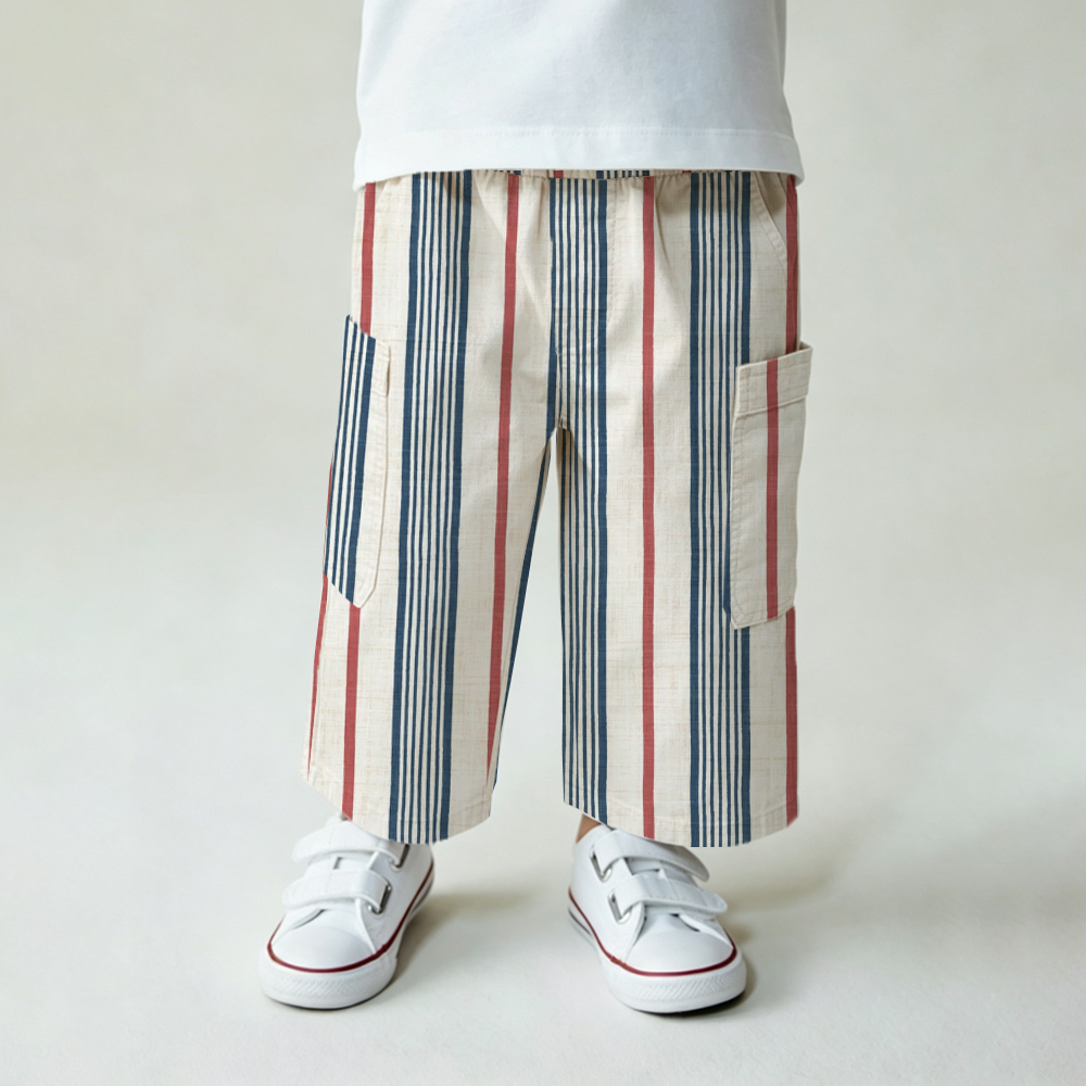 Baby & Kids Colorful Stripe Pockets Pants