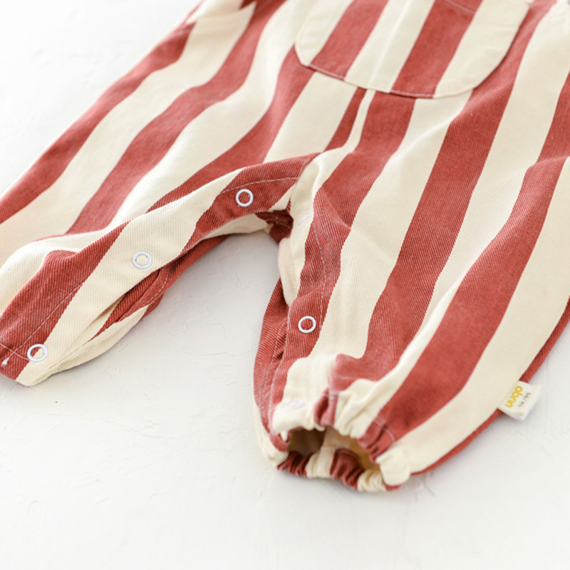 Baby Bear Adjustable Striped Overalls