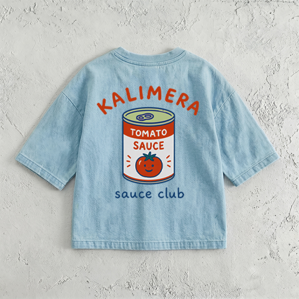 KALIMERA SAUCE  CLUB Baby & Kids Washed T-Shirt (6M-12Y)