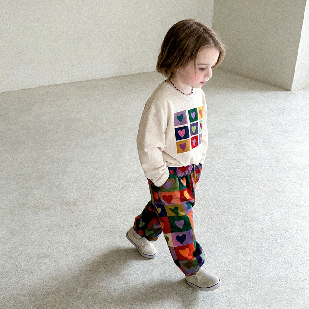 Baby & Kids Colorful Heart Sweatshirt