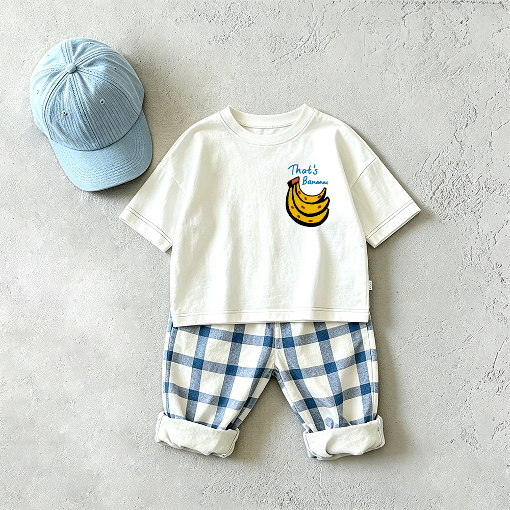 THAT'S BANANA Baby & Kids Plaid 2 Piece Set