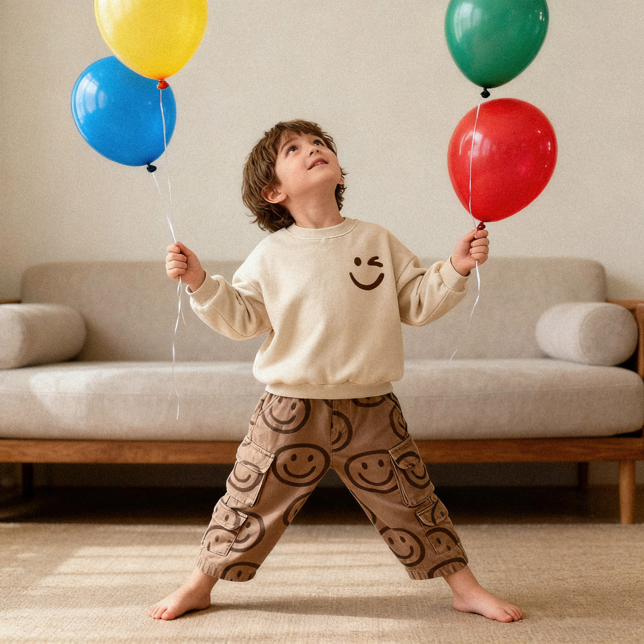 Baby & Kids Smiley Multiple Pockets Pants