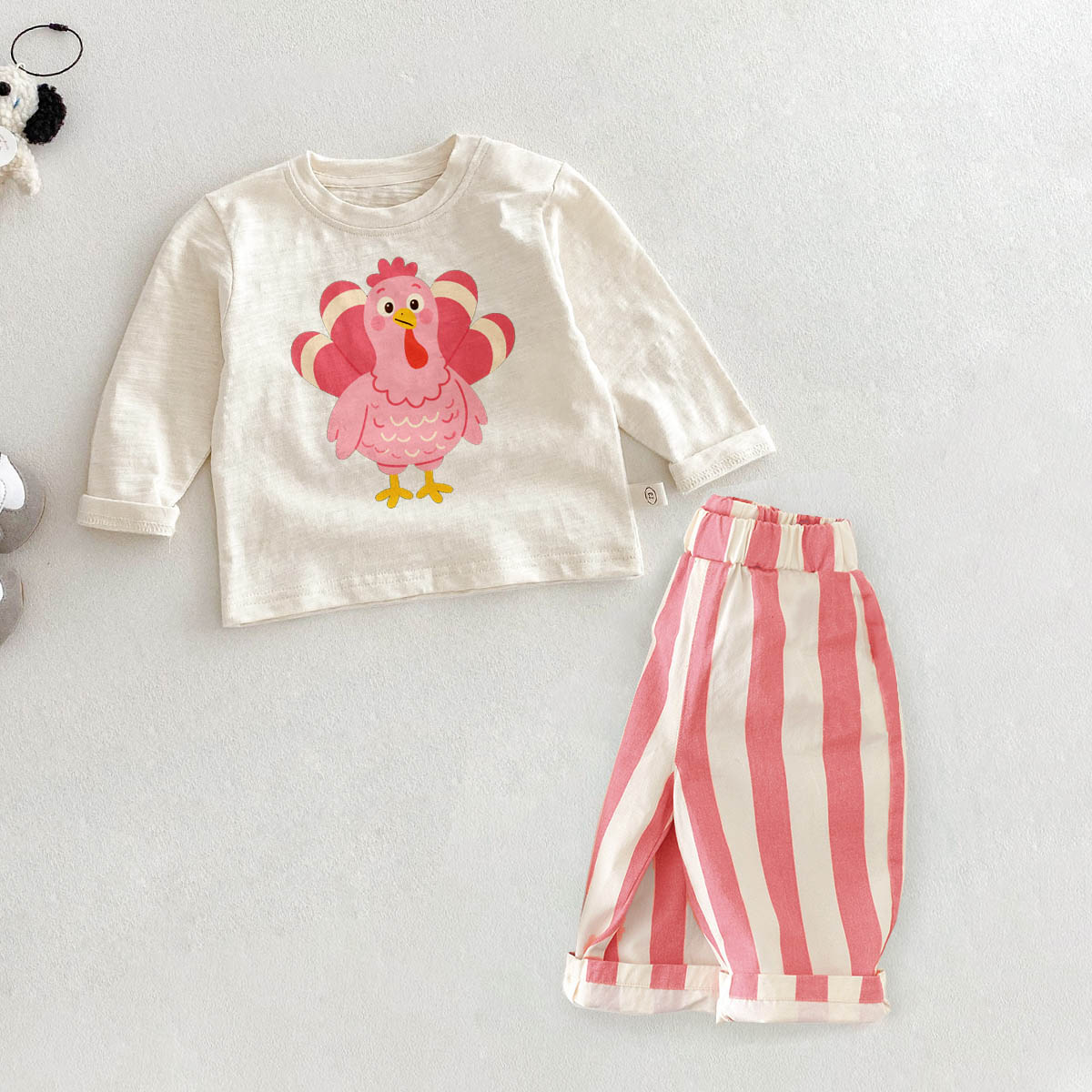  Baby Toddler Pink Turkey 2 Piece Set