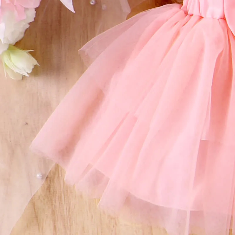 Baby 2-Piece Solid Color Rose Tulle Set