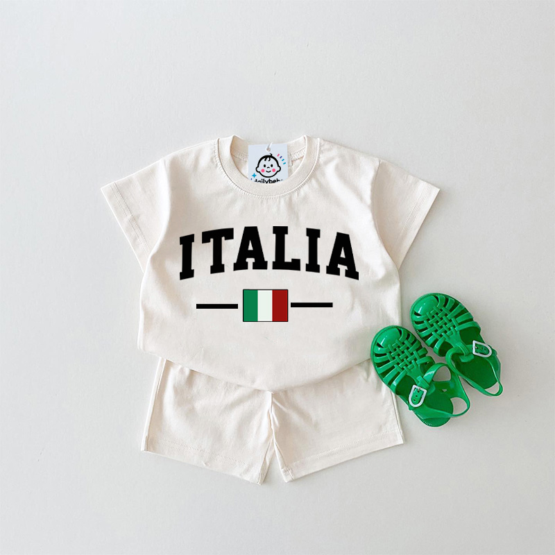 ITALY Baby Slogan White Set 
