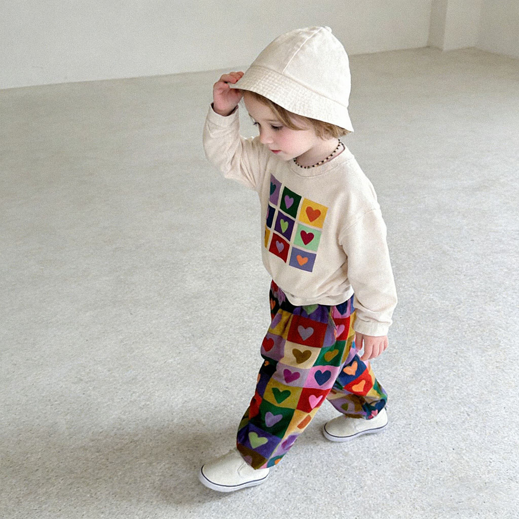 Baby & Kids Colorful Heart Sweatshirt