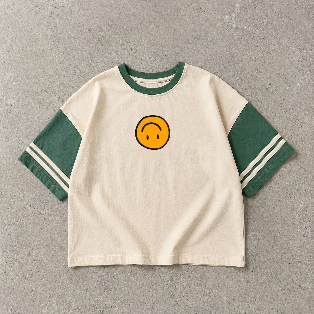 Baby & Kids Smiley Face Color Blocking Tee