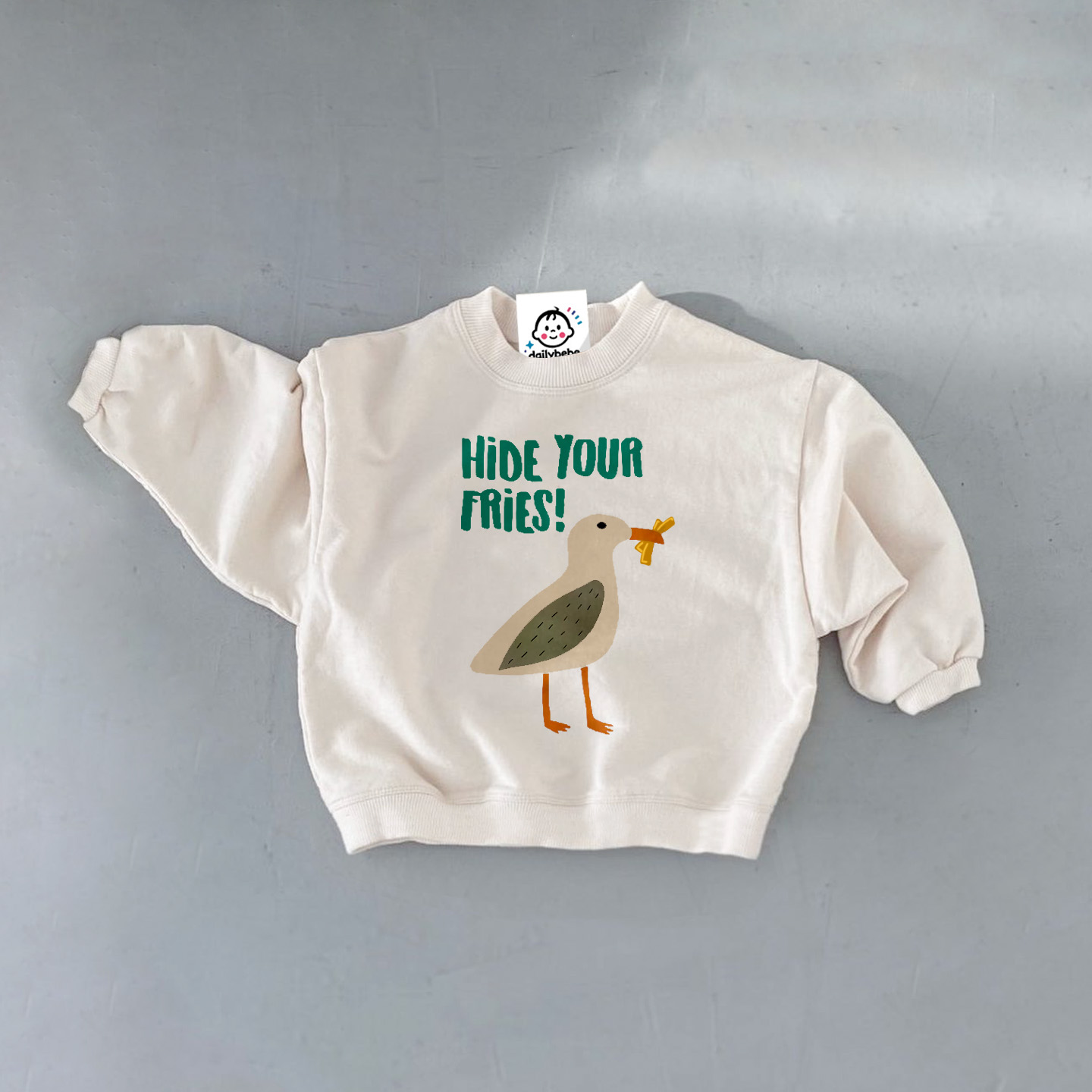 HIDE YOUR FRIES Baby Toddler Bird Sweatshirt