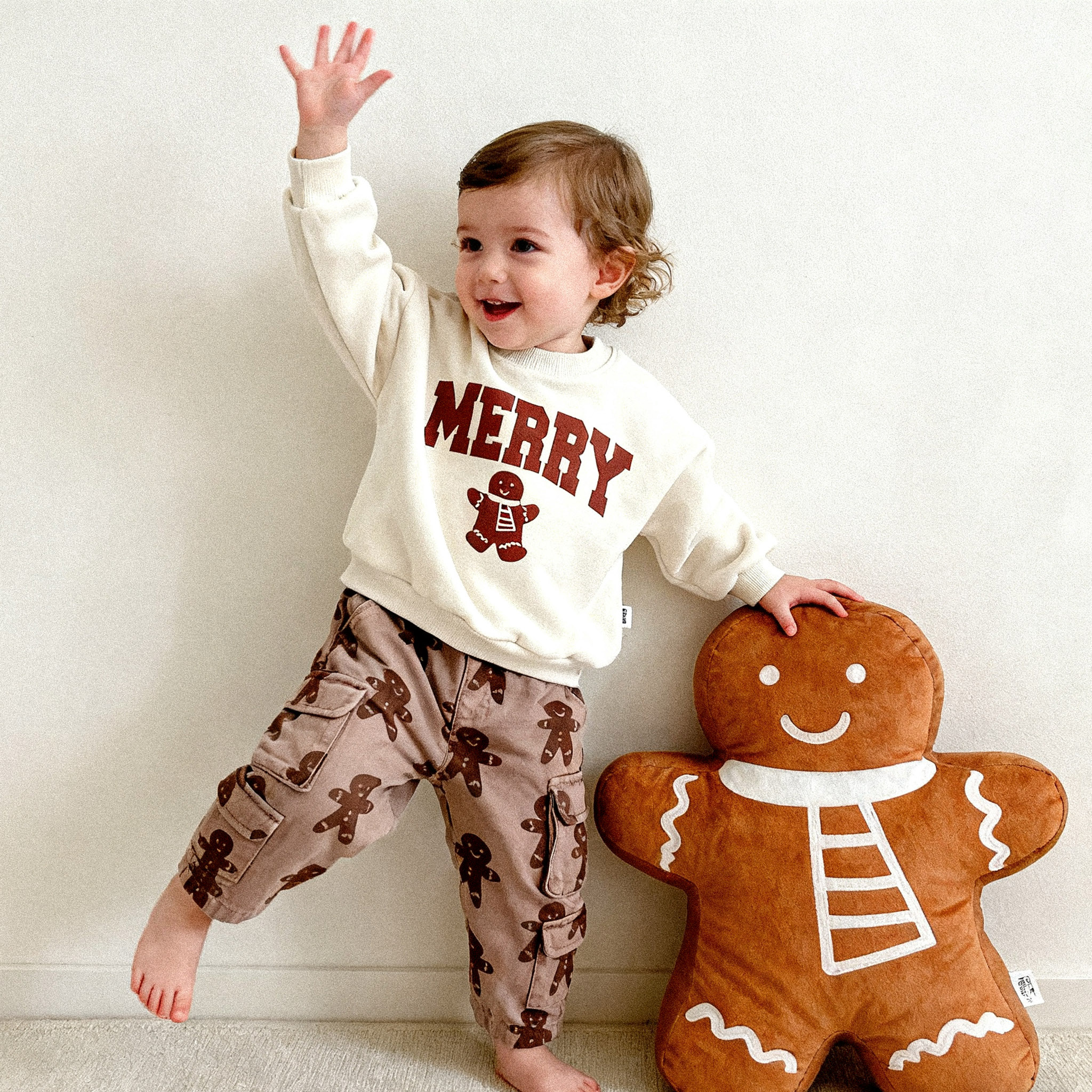 MERRY Baby Toddler Gingerbread man Sweatshirt