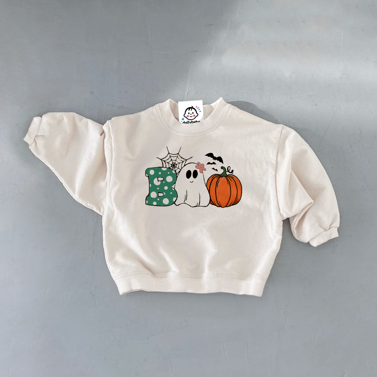 BOO Baby Toddler Pumpkin Ghost Sweatshirt