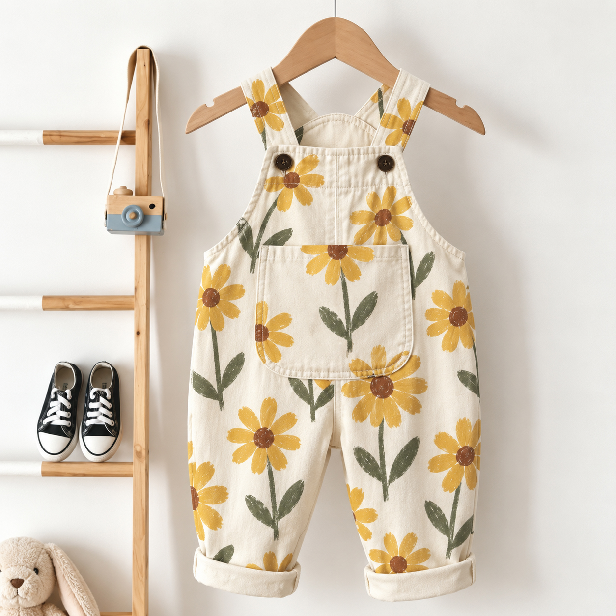 Baby Toddler Sunflowers Overalls