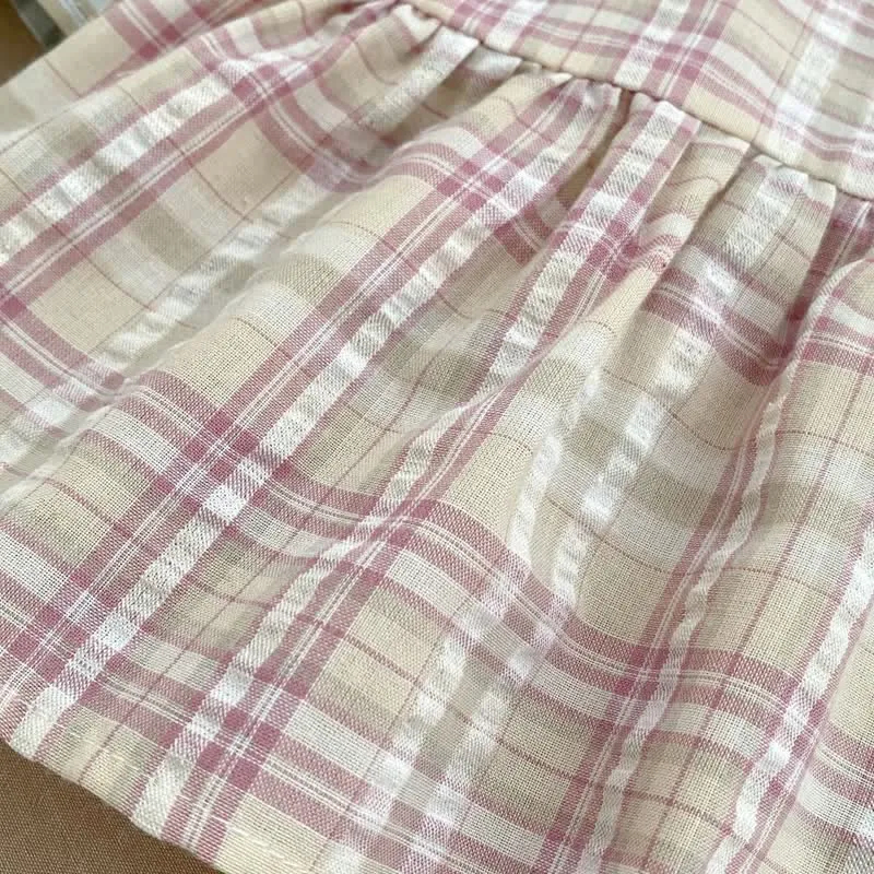 Baby Toddler 2-Piece Plaid Sleeveless Set