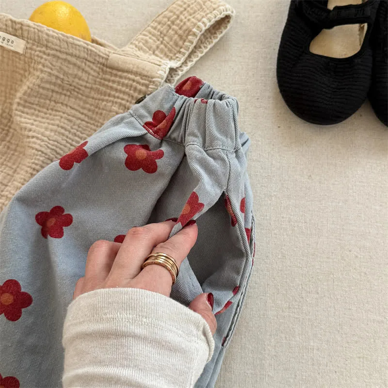 Toddler Allover Flower Loose Pants