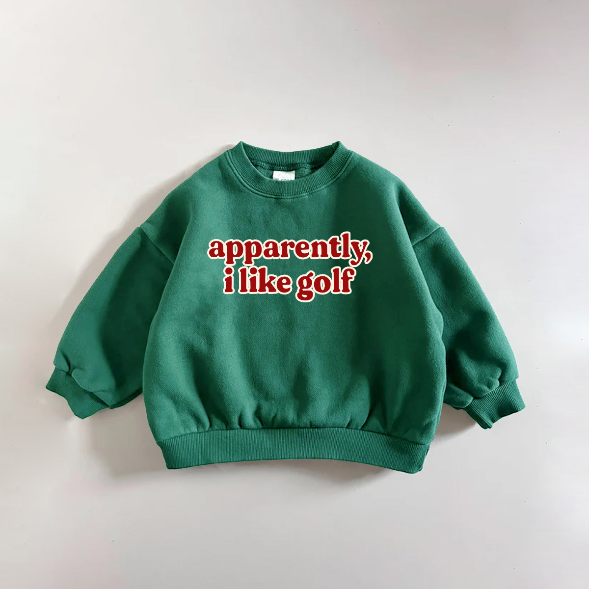 APPARENTLY I LIKE GOLF Baby Toddler Green Sweatshirt