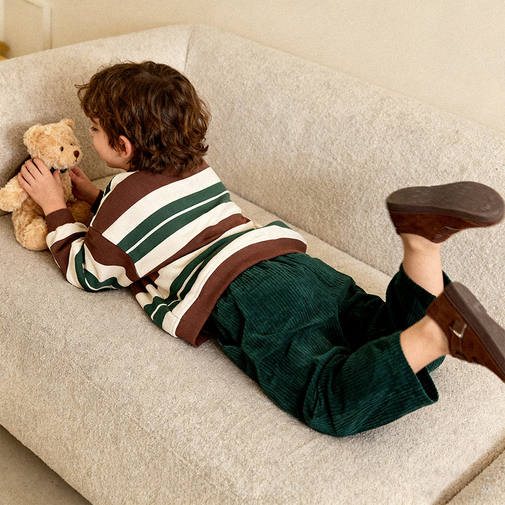 Baby & Kids Christmas Bear Stripe Sweatshirt 