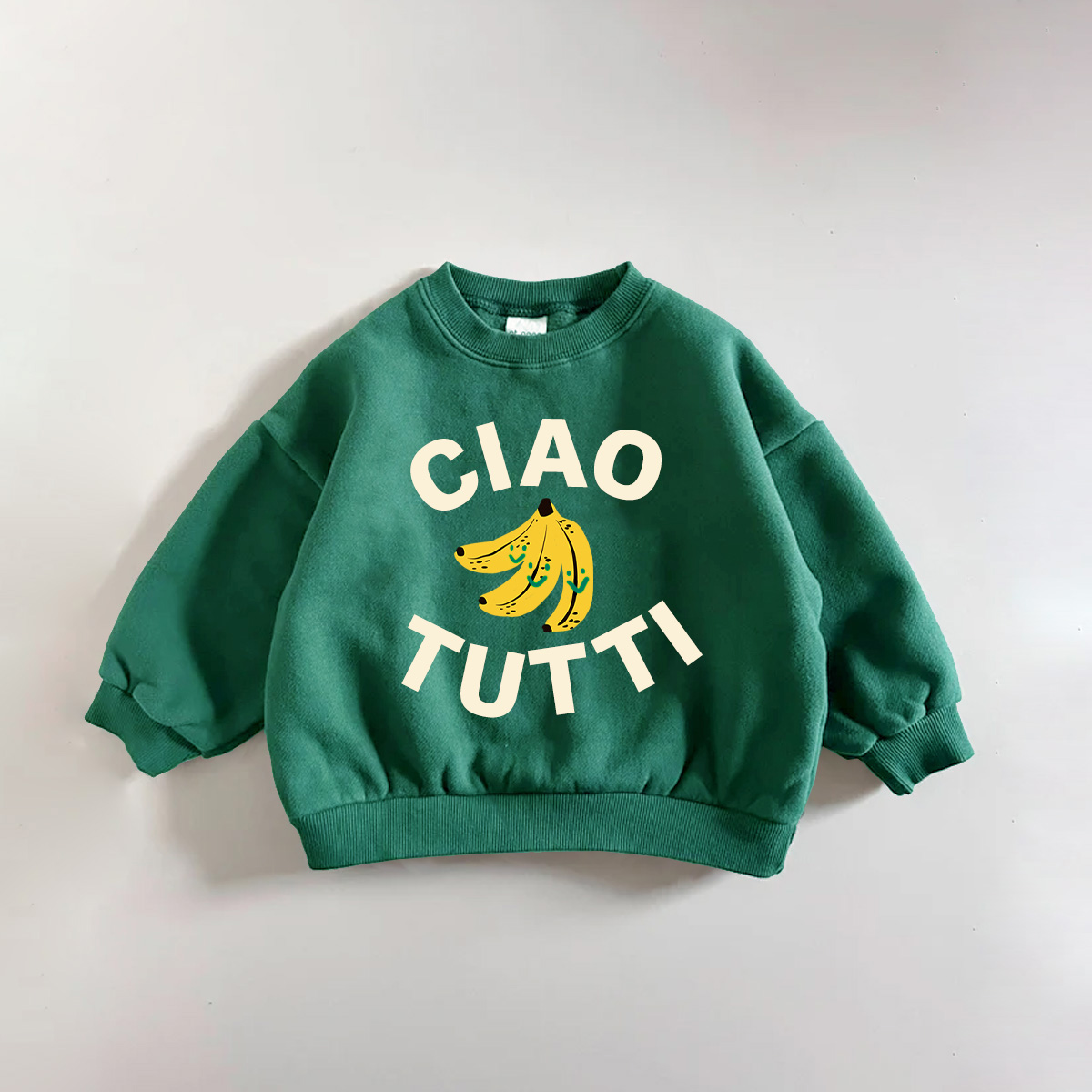 CIAO TUTTI  Baby Toddler Banna Green Sweatshirt