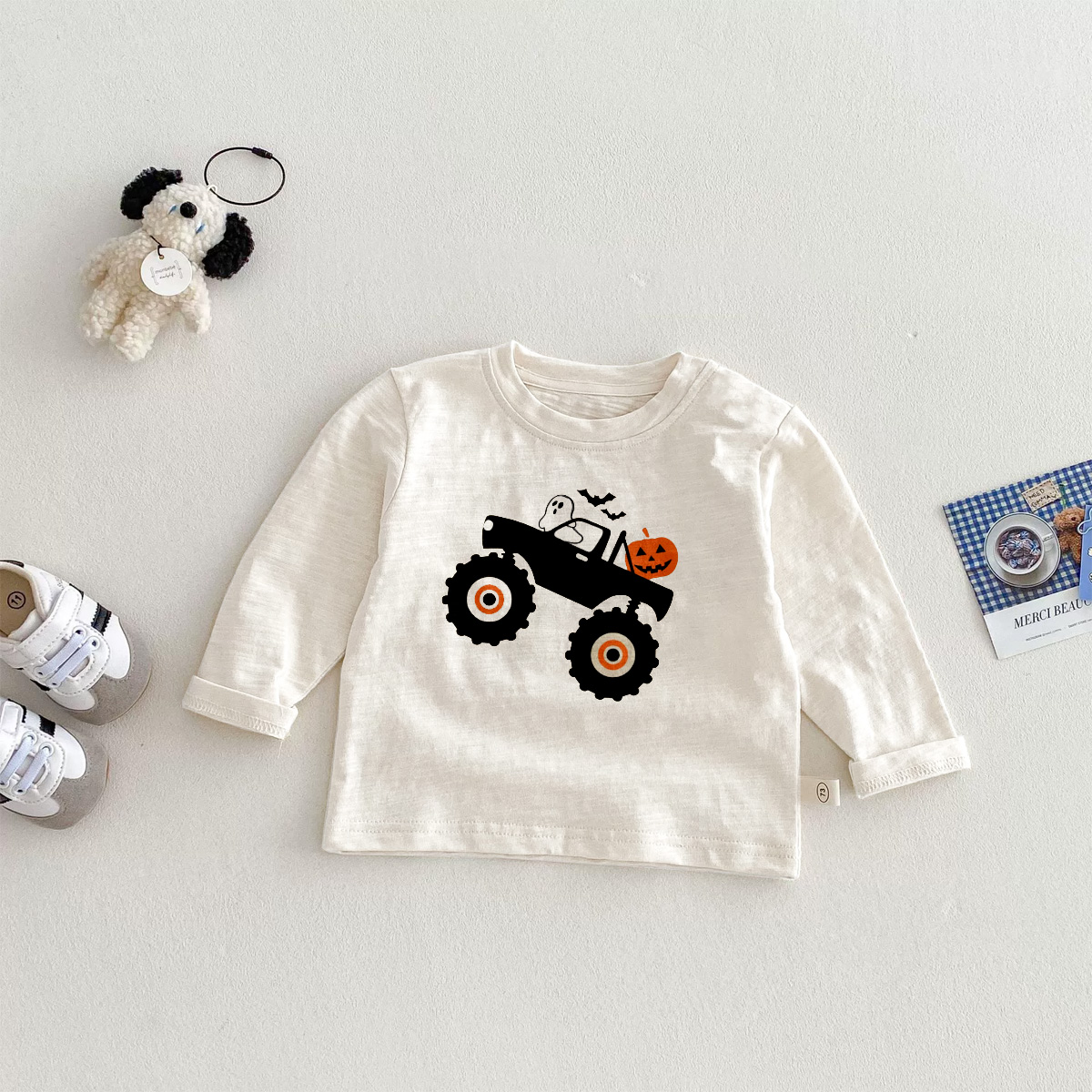 Baby Toddler Pumpkin Off-Road Vehicle T-Shirt