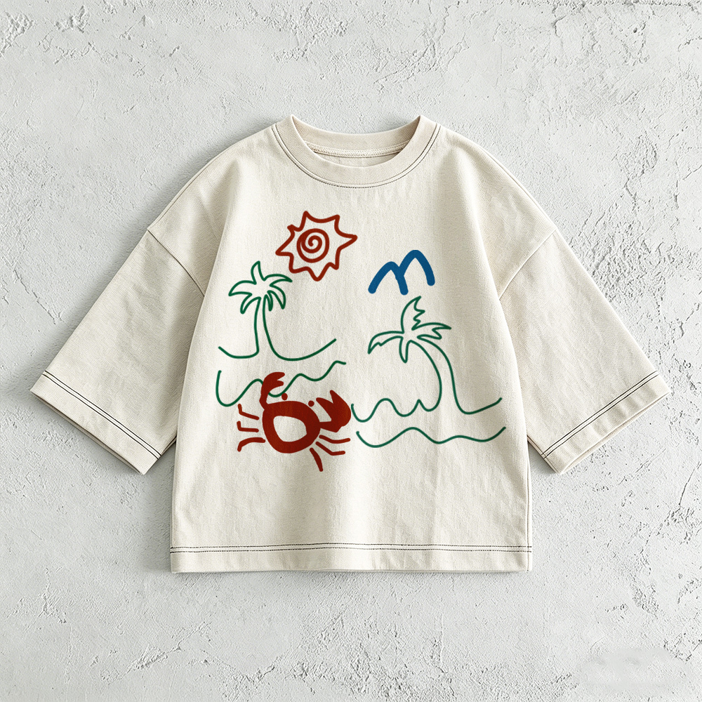 Baby & Kids Beach Crab Print T-Shirt (6M-12Y)