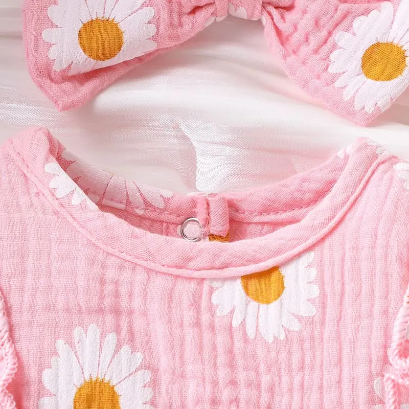 Baby Daisy Pastoral Bodysuit with Headband