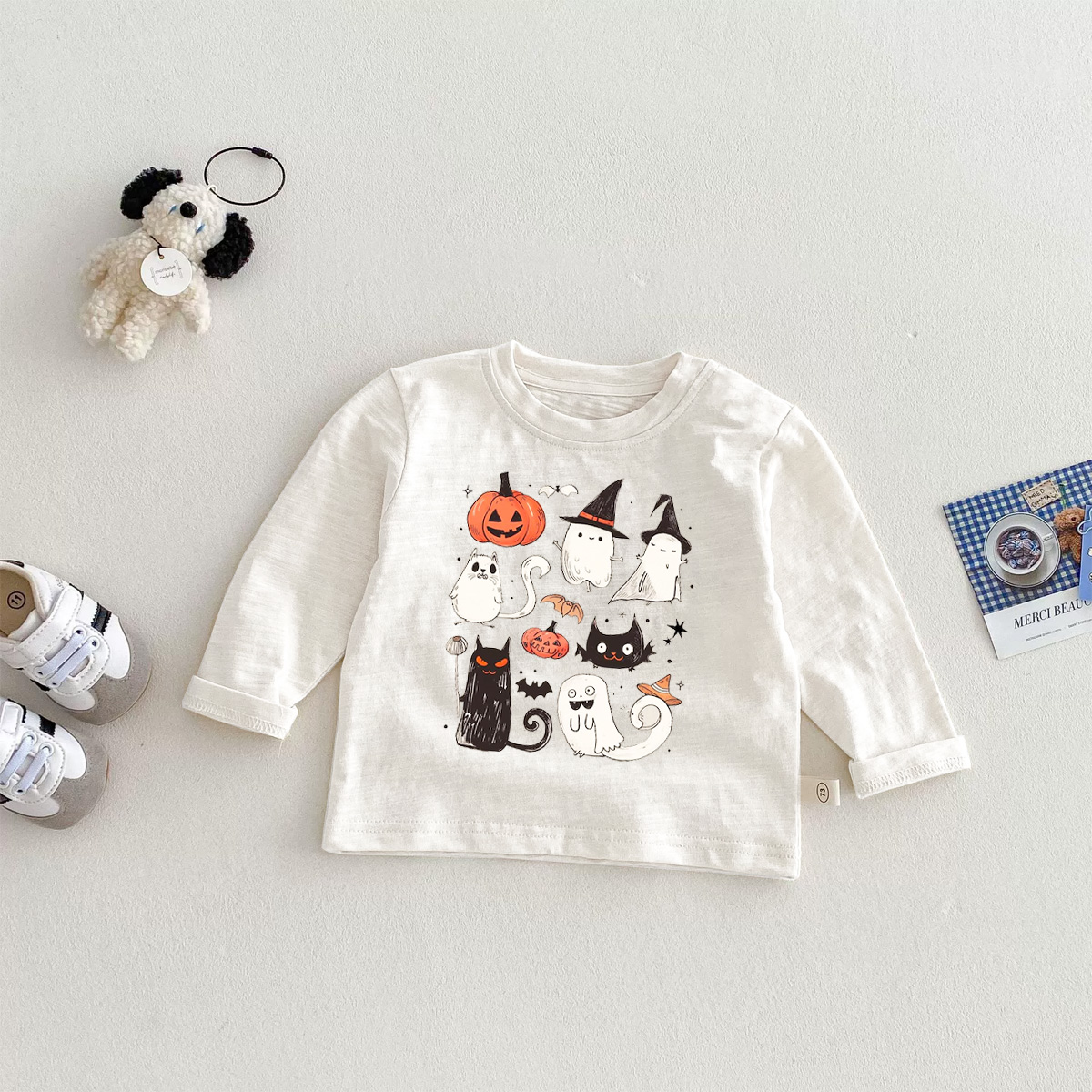Baby Spooky Cat Pumpkin T-Shirt