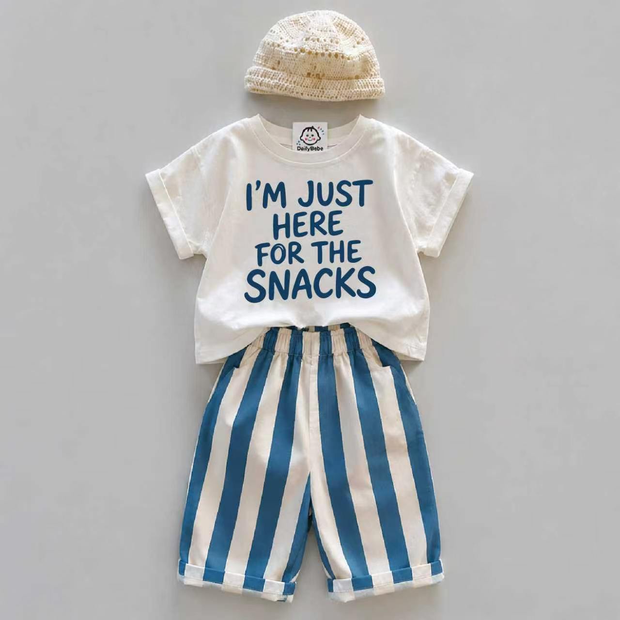I’M JUST HERE FOR THE SNACKS Baby Toddler 2-Piece Set