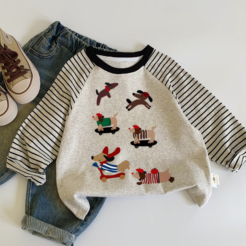 Kid Dogs Contrast Color T-Shirt