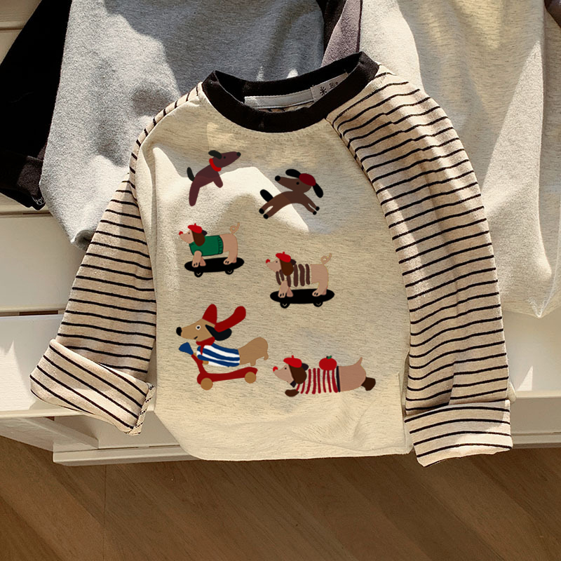 Kid Dogs Contrast Color T-Shirt