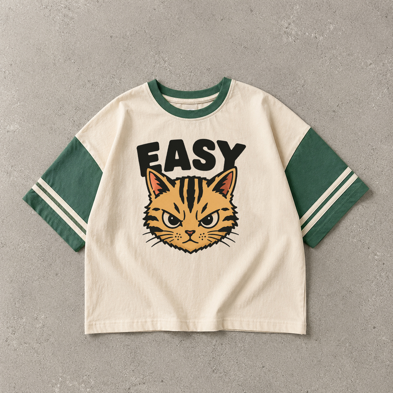EASY Baby & Kids Cat Color Blocking Tee