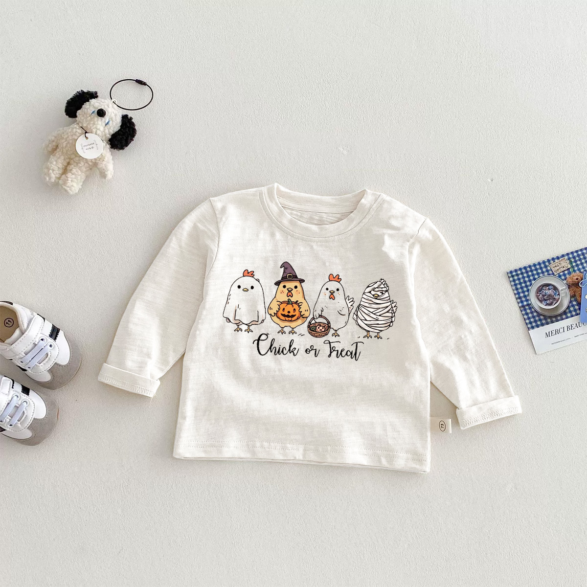 CHICK OR TREAT Baby Toddler Halloween T-Shirt