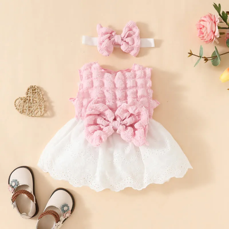 Baby Bow Bubble Dress with Headband