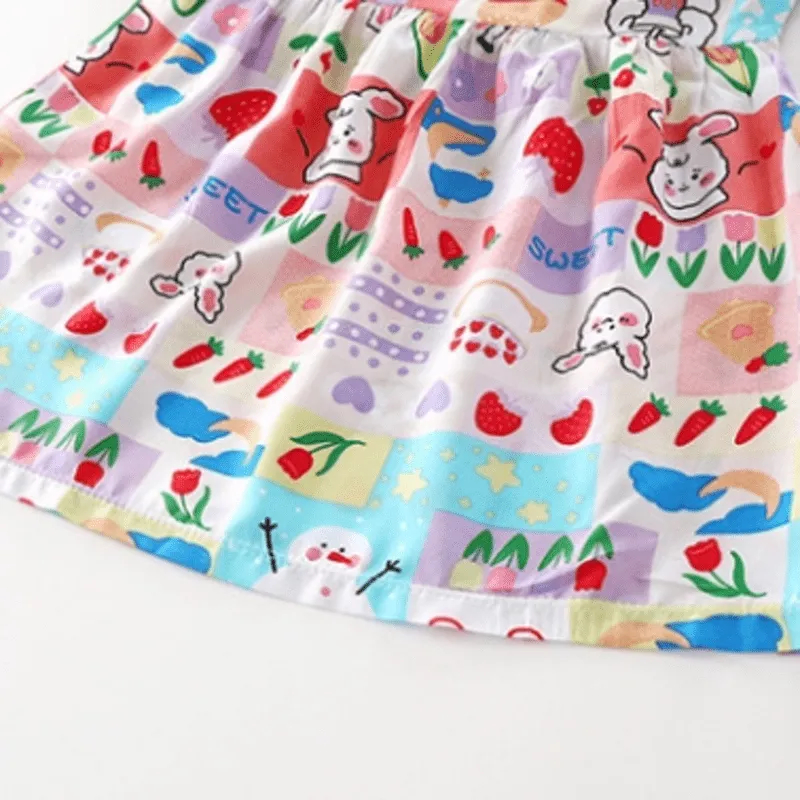 Baby Flower Rainbow Cactus Sleeveless Dress