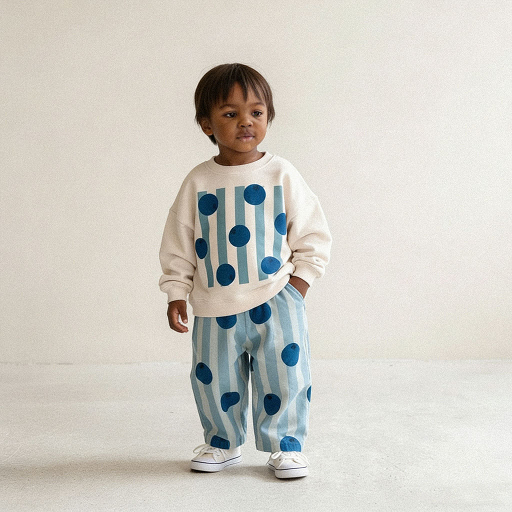 Baby & Kids BlueBerry Stripe Sweatshirt